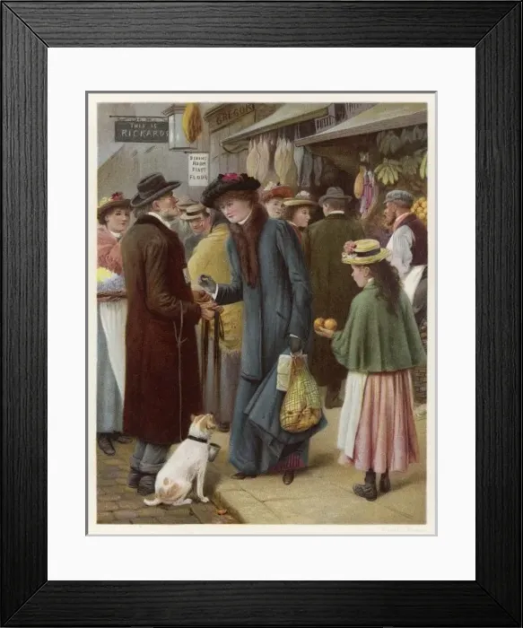 Framed Print : Blind Man and Dog Framed Print : Blind Man and Dog