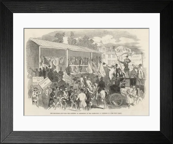 Framed Print : Election, Brentford 1847 Framed Print : Election, Brentford 1847