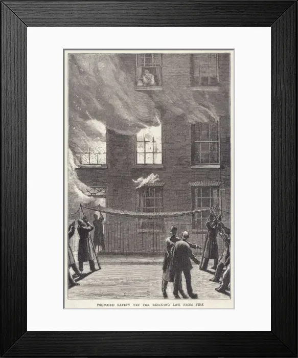 Framed Print : Fire Safety Net Framed Print : Fire Safety Net