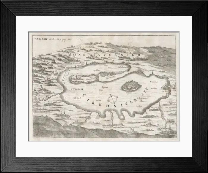 Framed Print : Map of Slovenia 1689 Framed Print : Map of Slovenia 1689