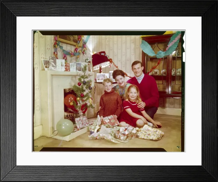 Framed Print : Family Christmas 1960S Framed Print : Family Christmas 1960S