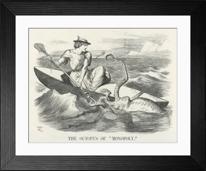 Framed Print : Satire on Monopolies Framed Print : Satire on Monopolies