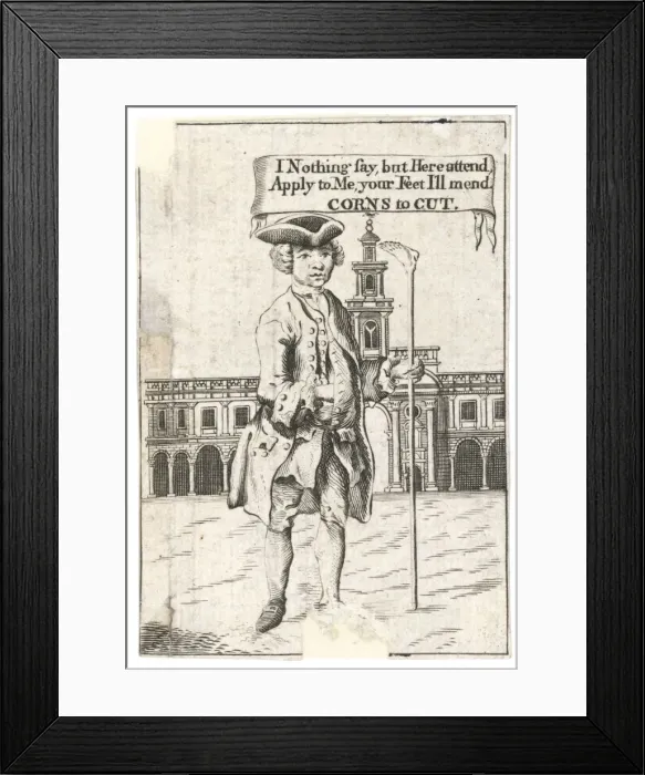 Framed Print : Corn-Cutters Card Framed Print : Corn-Cutters Card