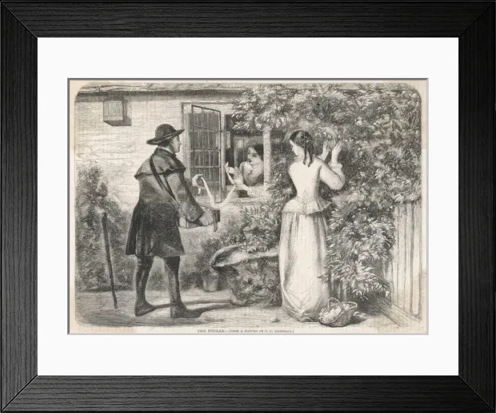 Framed Print : Door to Door Salesman Framed Print : Door to Door Salesman