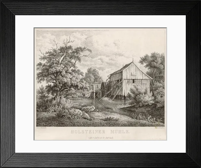 Framed Print : Water Mill, Holstein Framed Print : Water Mill, Holstein