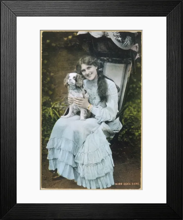 Framed Print : Zena Dare / Dog Postcard Framed Print : Zena Dare / Dog Postcard