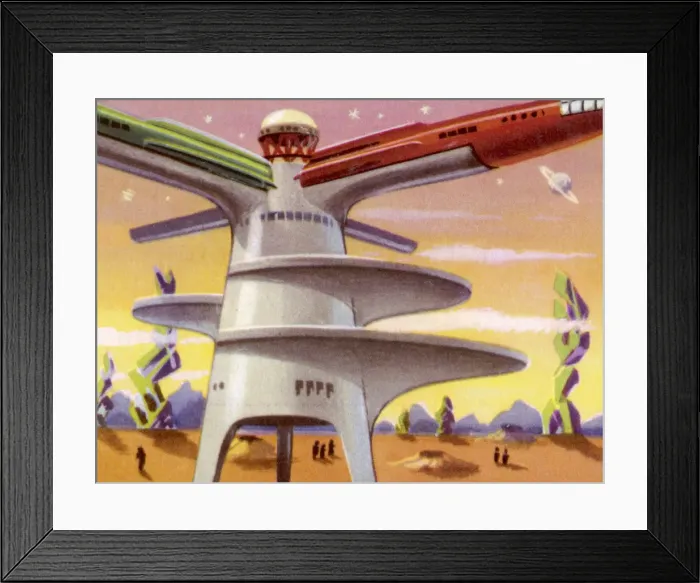 Framed Print : Docking Station on Mars