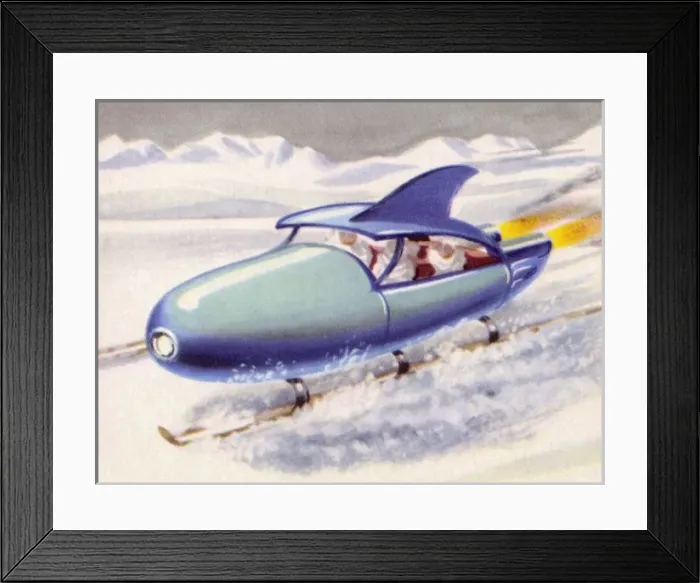Framed Print : Jet-Propelled Snowmobile Framed Print : Jet-Propelled Snowmobile