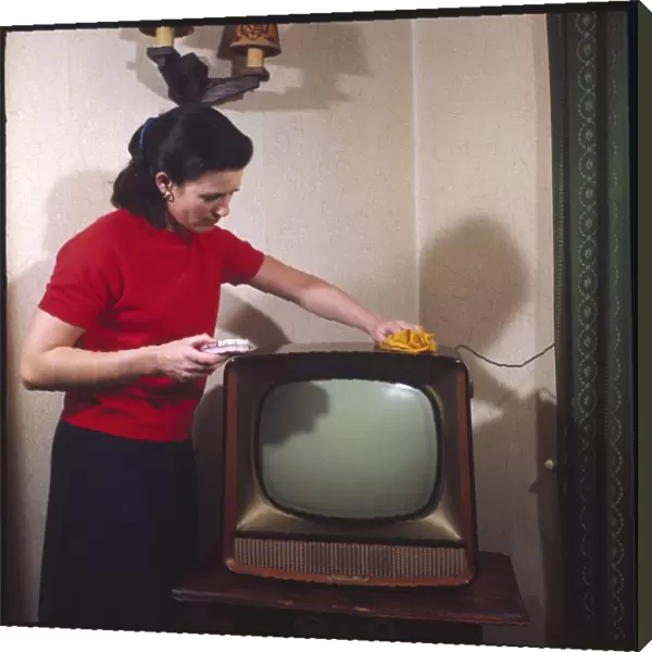 Dusting a Television