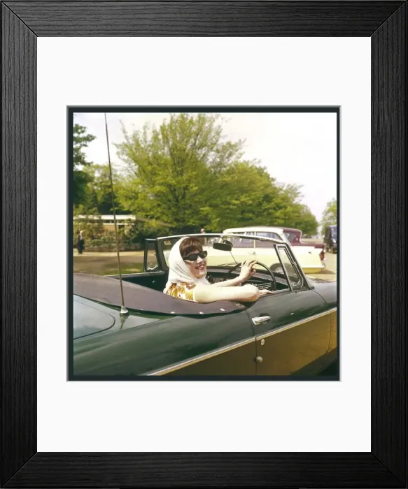 Framed Print : Girl in Mgb 1960S Framed Print : Girl in Mgb 1960S