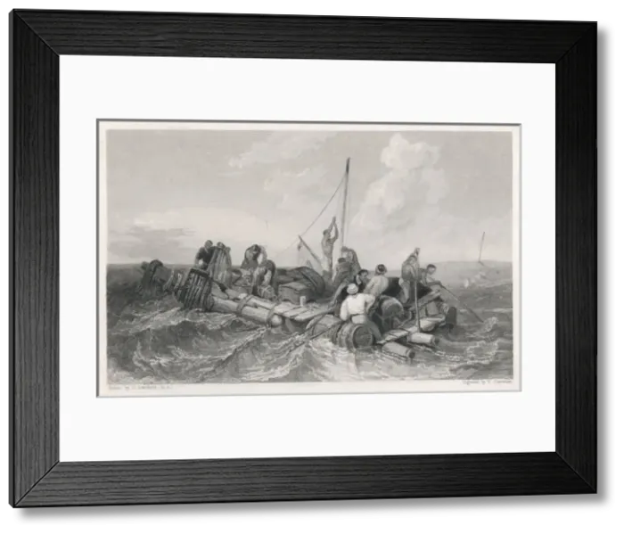 Framed Print : Survivors on Raft Framed Print : Survivors on Raft