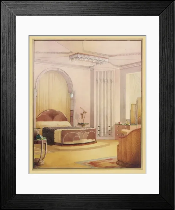 Framed Print : Twenties Bedroom Framed Print : Twenties Bedroom