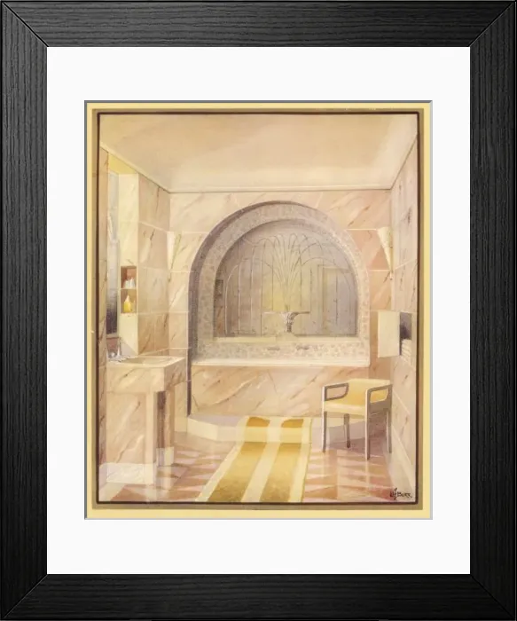 Framed Print : Twenties Bathroom Framed Print : Twenties Bathroom