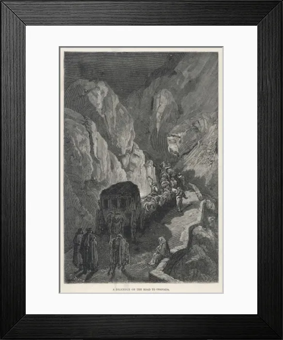 Framed Print : Diligence in Mountains Framed Print : Diligence in Mountains