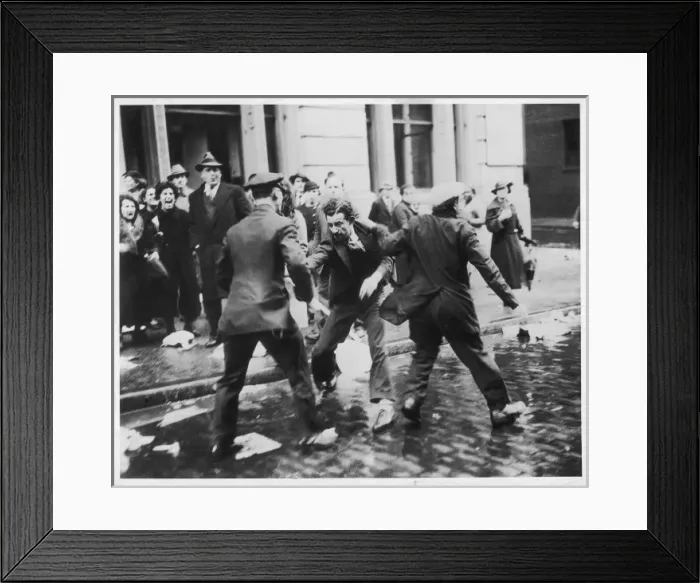 Framed Print : Jobless Riot 1934 Framed Print : Jobless Riot 1934