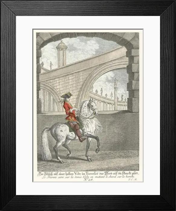 Framed Print : Ridinger Haute Ecole 28