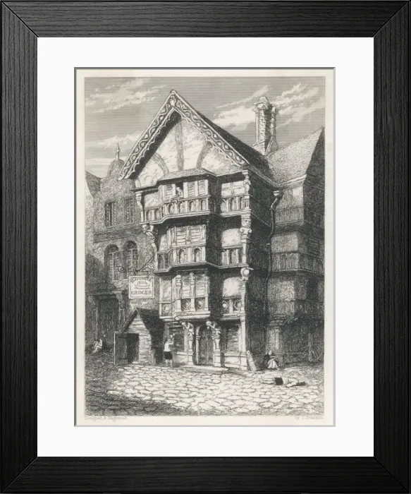 Framed Print : C16 or C17 London House Framed Print : C16 or C17 London House