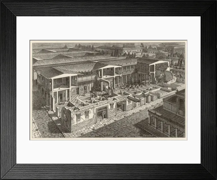 Framed Print : Wealthy Roman Home