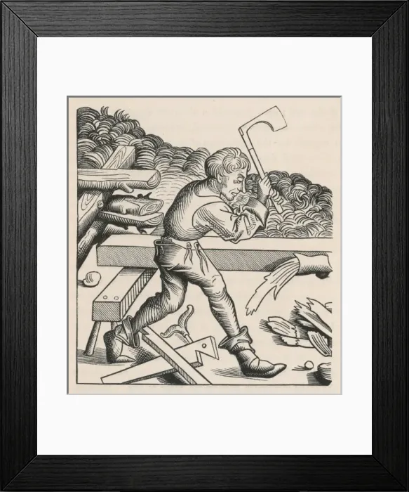 Framed Print : 15th Century Carpenter Framed Print : 15th Century Carpenter