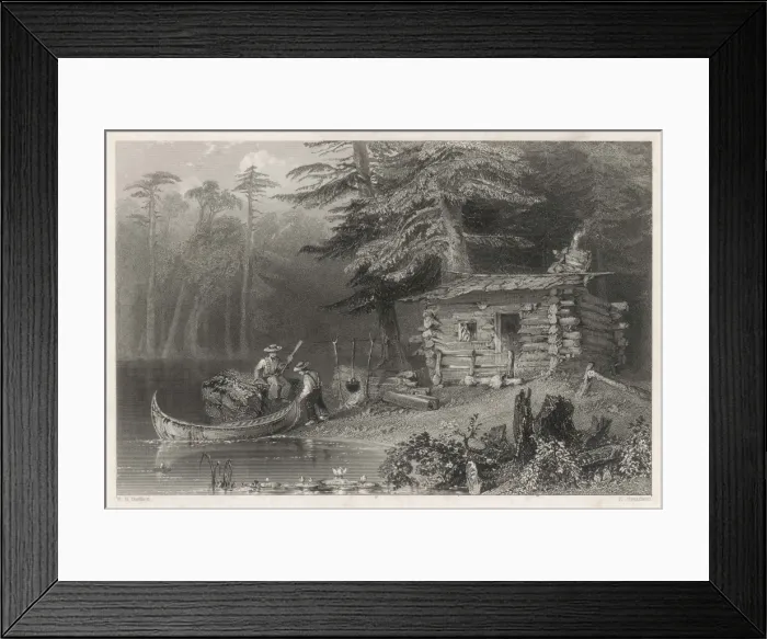 Framed Print : Canadian Log Cabin