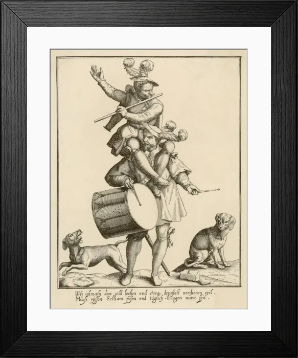 Framed Print : Street Musicians / C16Th Framed Print : Street Musicians / C16Th