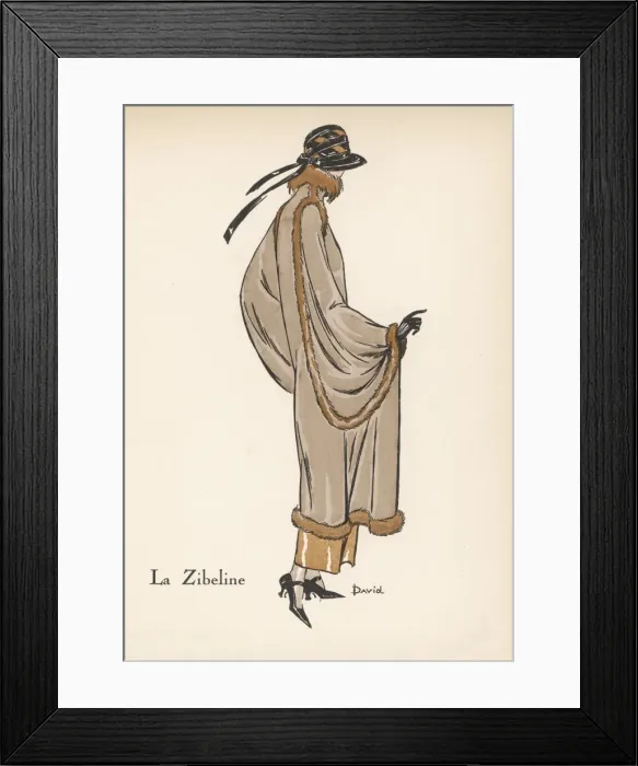 Framed Print : Sable & Suede Coat 1922 Framed Print : Sable & Suede Coat 1922