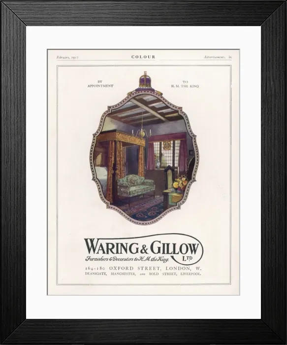 Framed Print : Upper Class Bedroom 1917 Framed Print : Upper Class Bedroom 1917