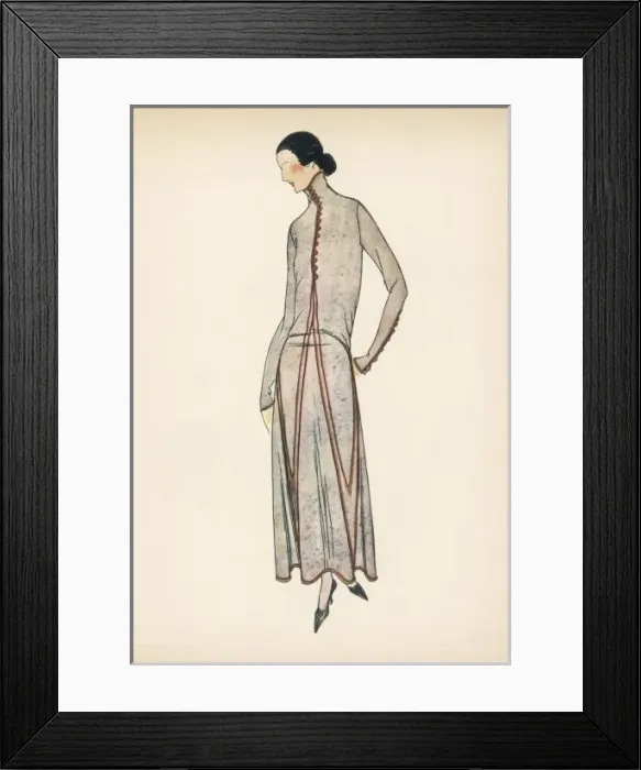 Framed Print : High Neck Dress 1922 Framed Print : High Neck Dress 1922