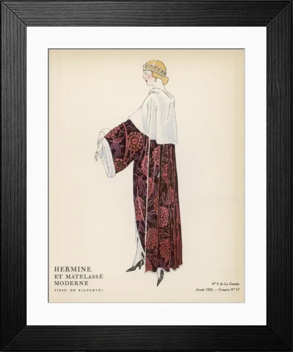Framed Print : Quilted & Ermine Coat Framed Print : Quilted & Ermine Coat