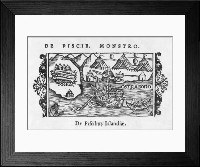 Framed Print : Fishing / Iceland / 1555 Framed Print : Fishing / Iceland / 1555