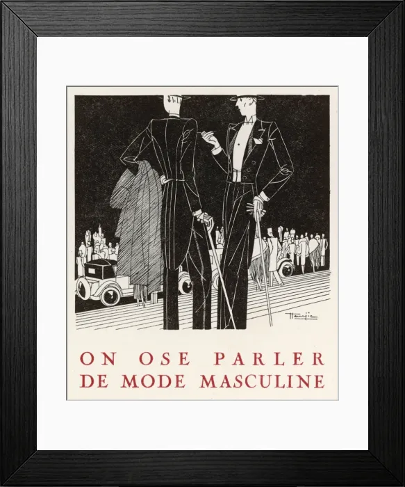 Framed Print : Male Type / Men about Town Framed Print : Male Type / Men about Town