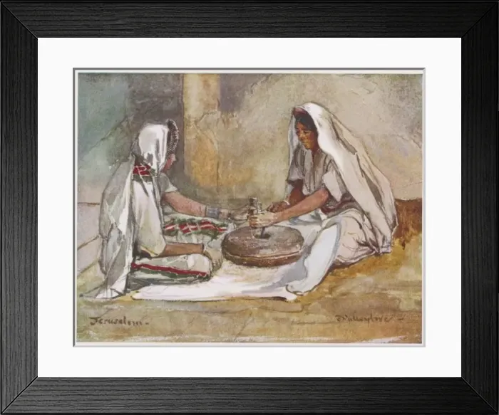 Framed Print : Arabs Grinding Corn 1901 Framed Print : Arabs Grinding Corn 1901