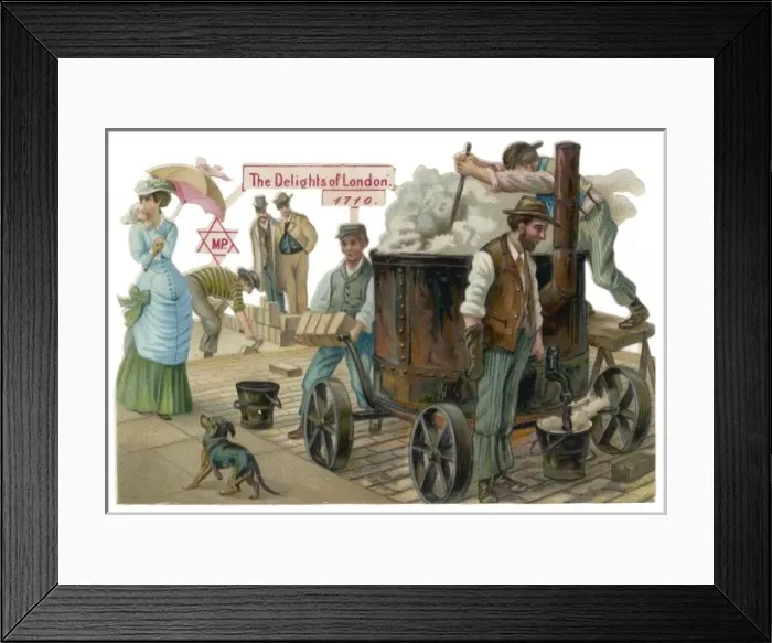Framed Print : Paving a London Street Framed Print : Paving a London Street