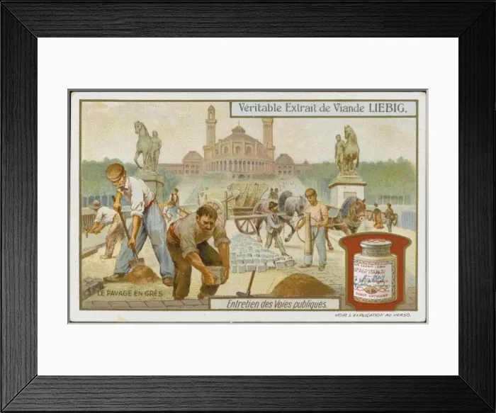 Framed Print : Laying Pave, Paris Framed Print : Laying Pave, Paris