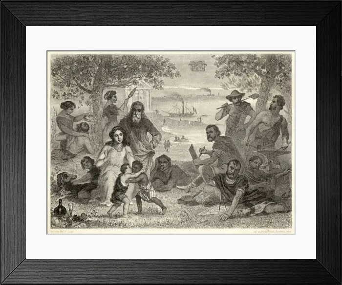 Framed Print : French Utopia of 1850 Framed Print : French Utopia of 1850