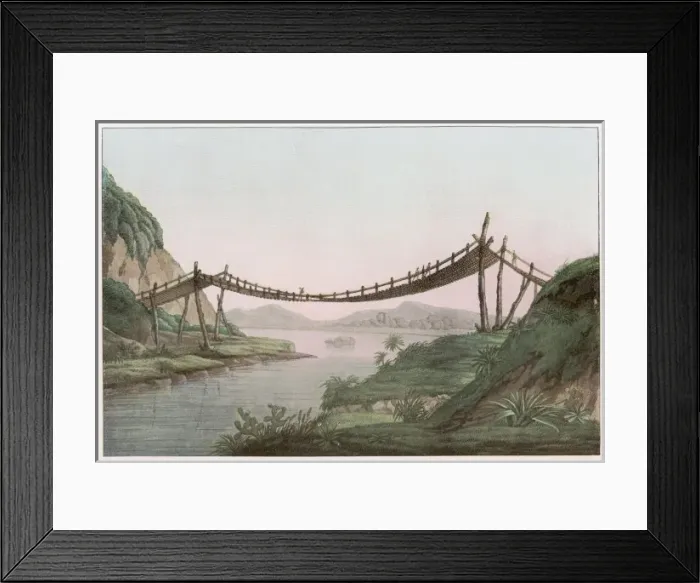 Framed Print : S American Rope Bridge Framed Print : S American Rope Bridge