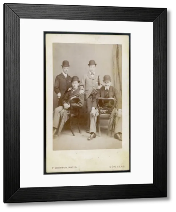 Framed Print : Bowler Hatted Men C1890 Framed Print : Bowler Hatted Men C1890