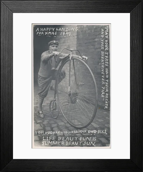 Framed Print : Tom Hughes and Bike Framed Print : Tom Hughes and Bike