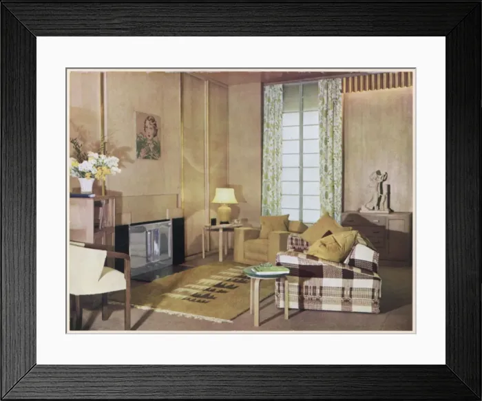 Framed Print : Living Room / 1934 Framed Print : Living Room / 1934