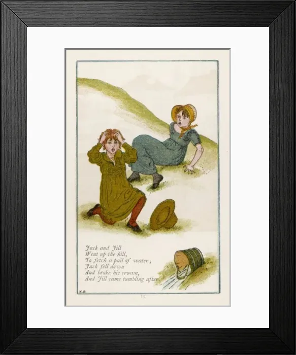 Framed Print : Jack and Jill / Greenaway Framed Print : Jack and Jill / Greenaway