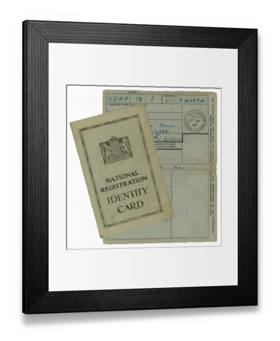 Framed Print : British Identity Cards 2 Framed Print : British Identity Cards 2