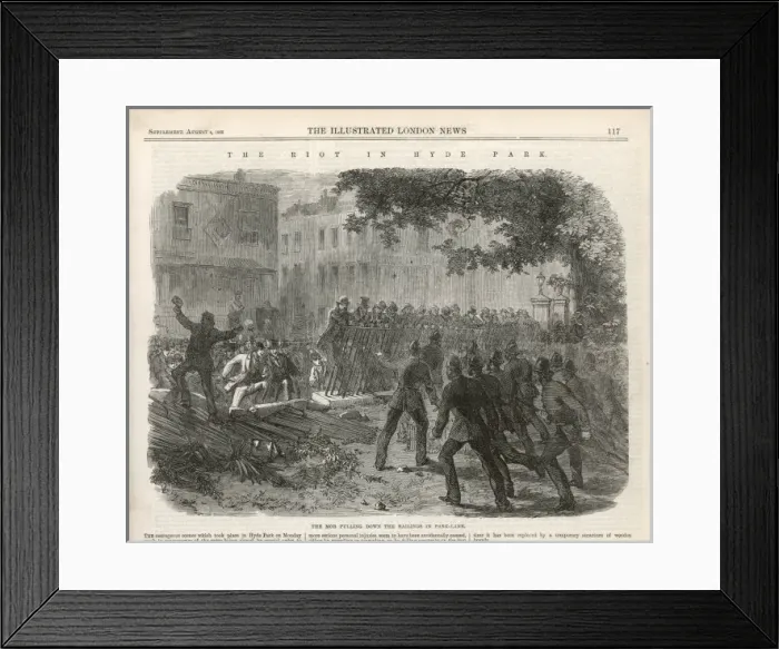 Framed Print : Reform League Riot / 1866 Framed Print : Reform League Riot / 1866