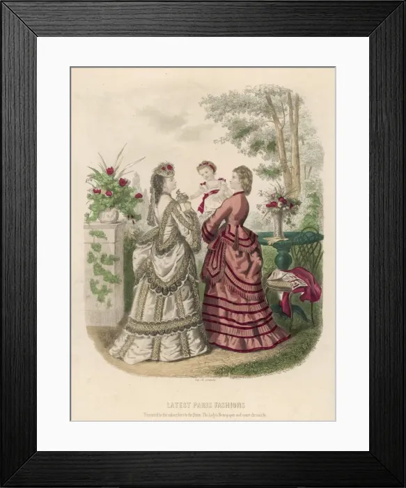Framed Print : Costume September 1871 Framed Print : Costume September 1871