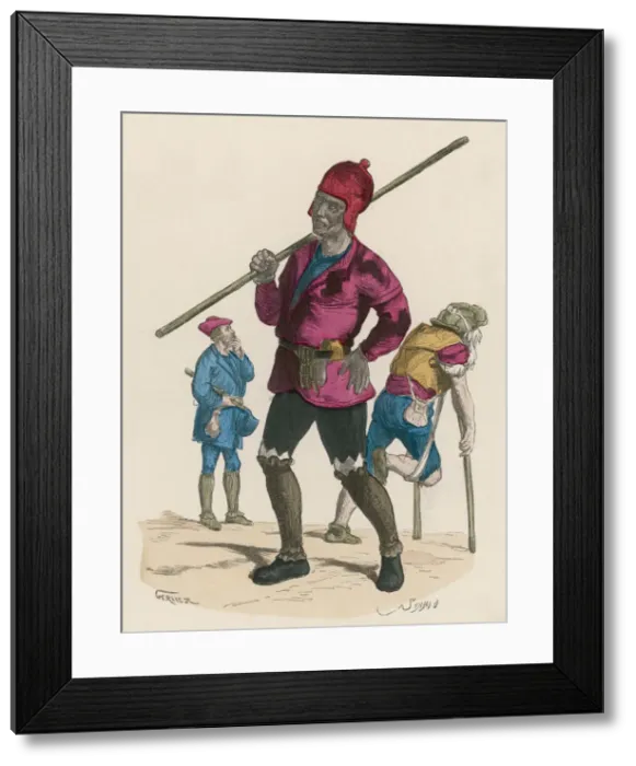 Framed Print : Paris Streetfolk C16 Framed Print : Paris Streetfolk C16