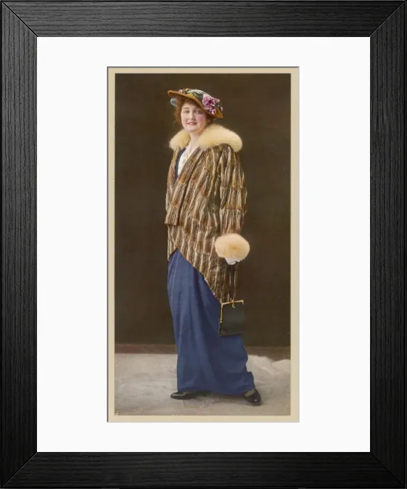 Framed Print : Fur Jacket 1914 Framed Print : Fur Jacket 1914