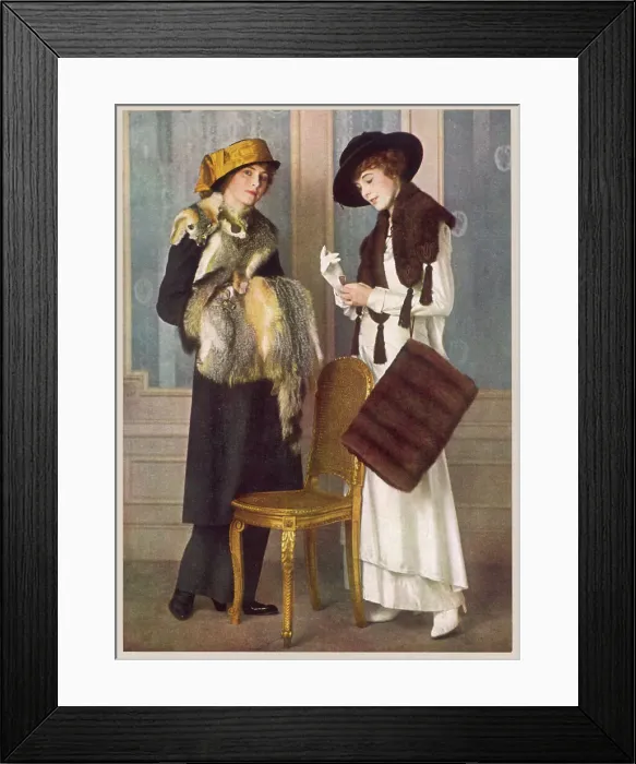 Framed Print : Fur Accessories 1915 Framed Print : Fur Accessories 1915
