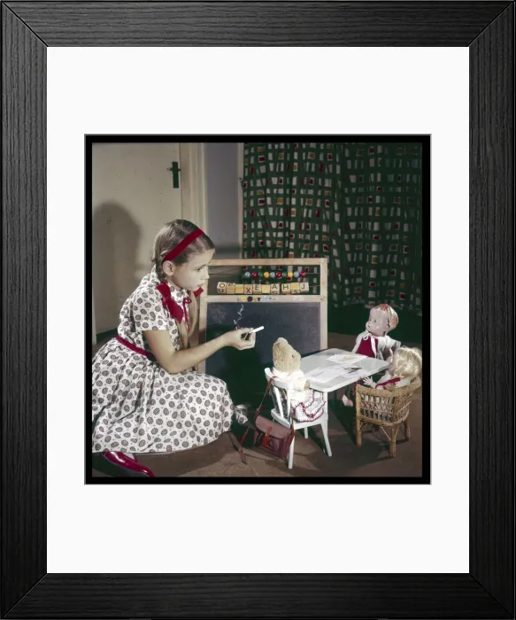 Framed Print : Dolls at School Framed Print : Dolls at School
