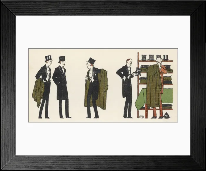 Framed Print : Cloak Room 1913 Framed Print : Cloak Room 1913