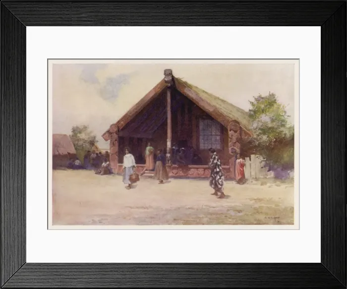 Framed Print : Carved Maori House Framed Print : Carved Maori House