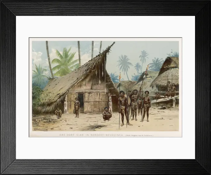 Framed Print : Papua New Guinea 1895 Framed Print : Papua New Guinea 1895